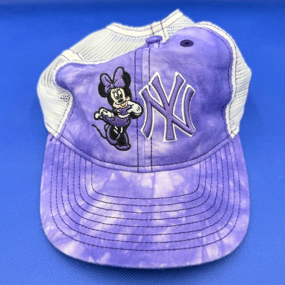 New Era NY Yankees Minnie Mouse MLB Purple Mesh Trucker Hat Youth Cap Baseball